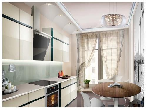 Французское окно на кухне