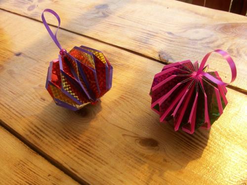 Новогодние Шары Из Своими Руками Из Бумаги. Новогодние Шары Из Бумаги Без Основы - Мастер-классы