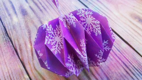 Новогодние Шары Из Своими Руками Из Бумаги. Новогодние Шары Из Бумаги Без Основы - Мастер-классы