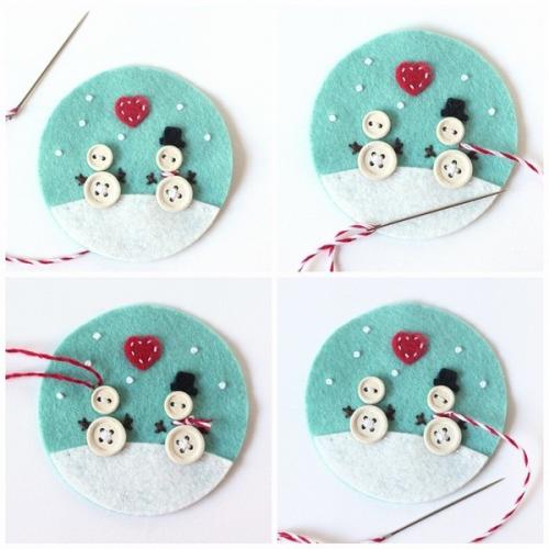 Игрушки новогодние своими руками выкройки. Дед Мороз из фетра 06