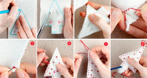 Новогодние игрушки из фетра 2019 выкройки. Елочные фетровые игрушки на Новый год 2019