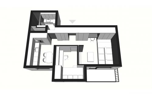 Белый интерьер маленькой квартиры. Оригинальное решение для интерьера маленькой квартиры