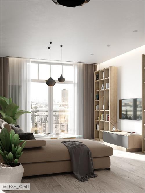 Интерьер апартаментов 78 кв. м 02