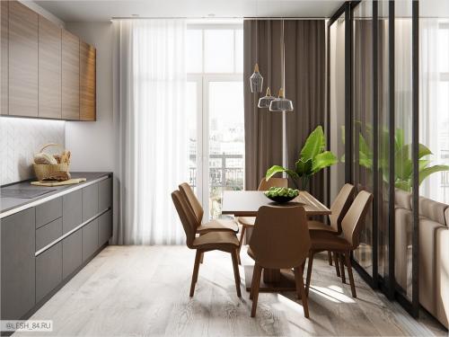 Интерьер апартаментов 78 кв. м 06