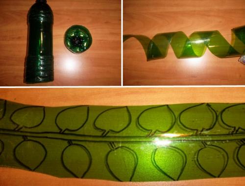 Вьющиеся цветы из пластиковых бутылок. Вариант 2 – вьющиеся цветы.