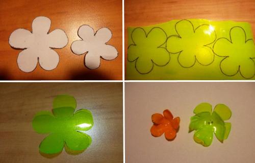 Вьющиеся цветы из пластиковых бутылок. Вариант 2 – вьющиеся цветы.