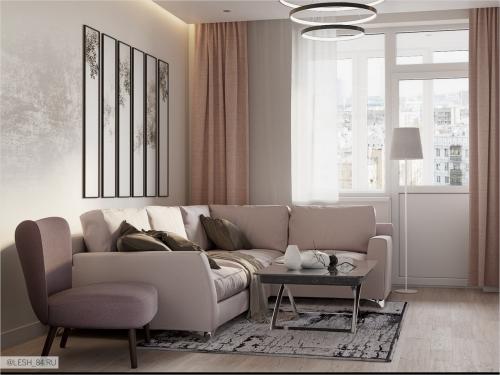 Гармоничный интерьер в ЖК Жемчужный фрегат 07