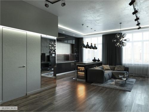 Монохромный интерьер 06