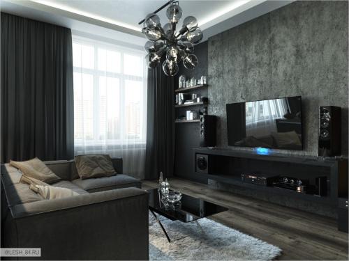 Монохромный интерьер 03