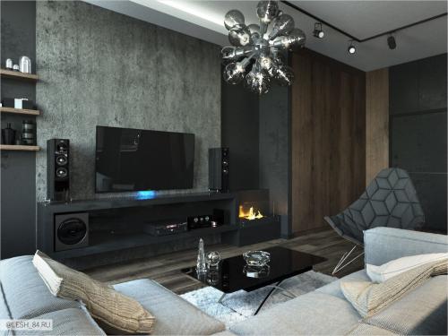 Монохромный интерьер 01