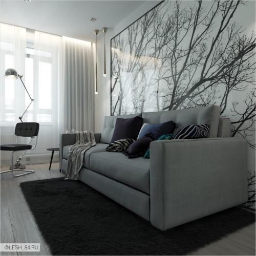 Серые цвета в интерьере 02