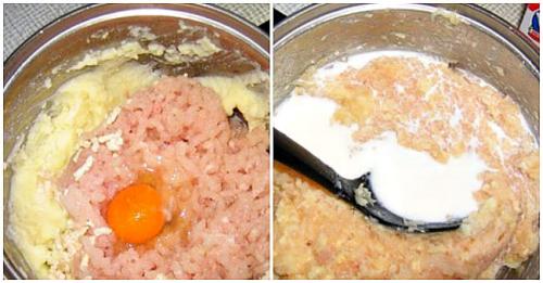 Что добавить в куриный фарш для котлет. Готовим котлетки из куриного фарша с картофелем