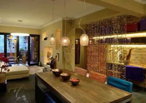 Шторы нити в зал. Преимущества и недостатки нитяных штор 09