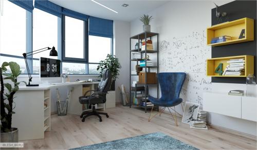 Скандинавский интерьер в квартире в ЖК Граф Орлов 01