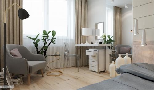 Скандинавский интерьер в квартире в ЖК Граф Орлов 13