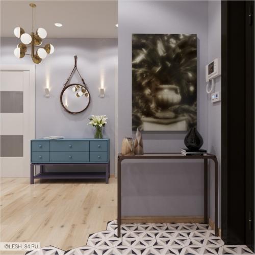 Скандинавский интерьер в квартире в ЖК Граф Орлов 07