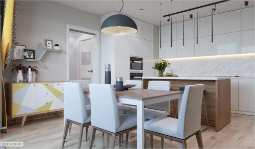 Скандинавский интерьер в квартире в ЖК Граф Орлов 05