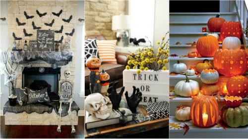 Как украсить зал к хэллоуину. Как украсить дом на Хэллоуин своими руками 03