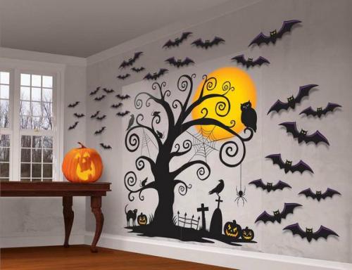 Как украсить зал к хэллоуину. Как украсить дом на Хэллоуин своими руками 08