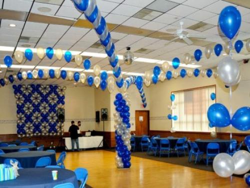 Как украсить актовый зал на выпускной. Оформление зала шарами