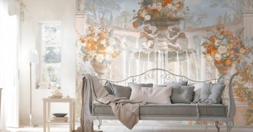 Рисунок на стене в гостинной. Роспись стен в интерьере — варианты красивого оформления на 70 фото