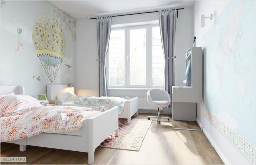 Светлый интерьер квартиры для большой семьи 08