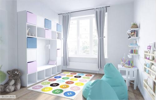 Светлый интерьер квартиры для большой семьи 10