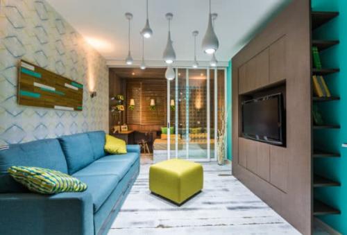 Как расставить мебель в комнате 12 кв м. Особенности дизайна небольшой гостиной 12 кв. м: лучшие варианты интерьера