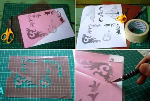 Эскизы рисунков на стене. Как делается трафаретный шаблон