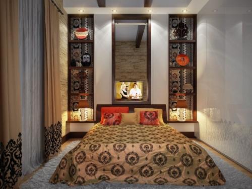 В индийском стиле комната. Мебель и аксессуары 09