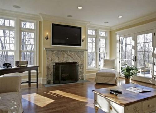 Можно ли вешать телевизор над камином 09 Можно ли вешать телевизор над камином 09