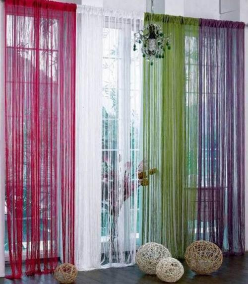 Шторы нити спирали в интерьере. Что такое шторы нити? Как и какие выбрать шторы нити, кисею, нитяные шторы. И чем они отличаются между собой
