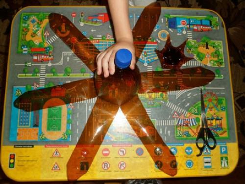 Пальма из пластиковых бутылок своими руками. Первый вариант