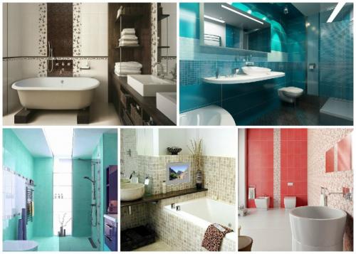 Плитка в ванной не на всю стену. Плитка в ванную на стены — основные виды и правила выбора. Советы по укладке и созданию красивого оформления (95 фото)