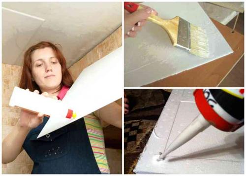 Почему потолочная плитка не приклеивается. Как клеить потолочную плитку, что бы она не отпала