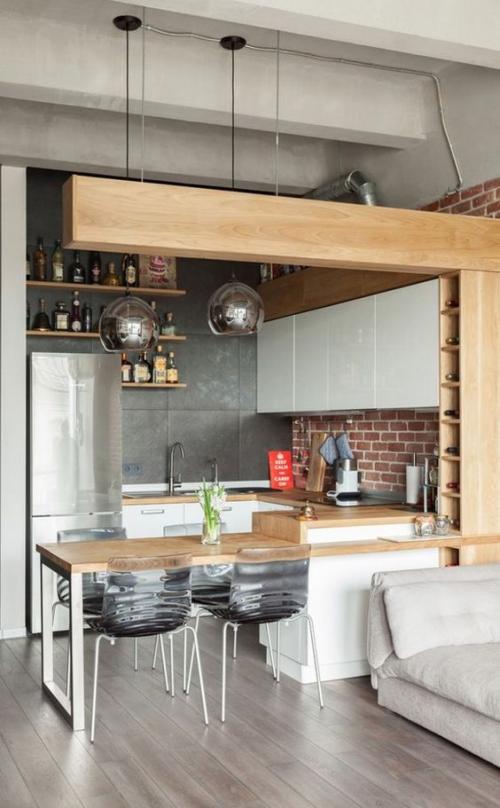 Угловая кухня в стиле лофт. Выбираем мебель и технику