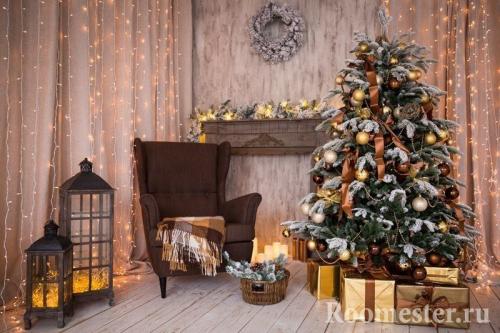 Новогодний декор из дерева. Украшение новогодней елки