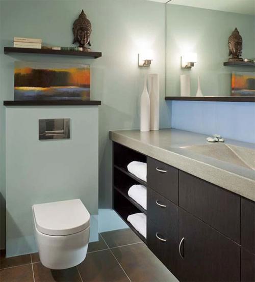 Последовательность ремонта в туалете. Отделка потолка 08