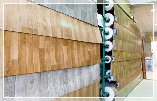 Линолеум под керамогранит. Линолеум с рисунком под плитку: фото в интерьере