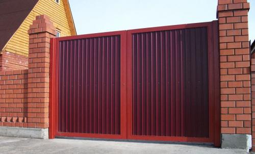 Ворота распашные из профнастила своими руками чертежи. Процесс изготовление распашных ворот своими руками