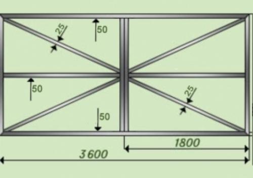Конструкция ворот. Консольные ворота 03