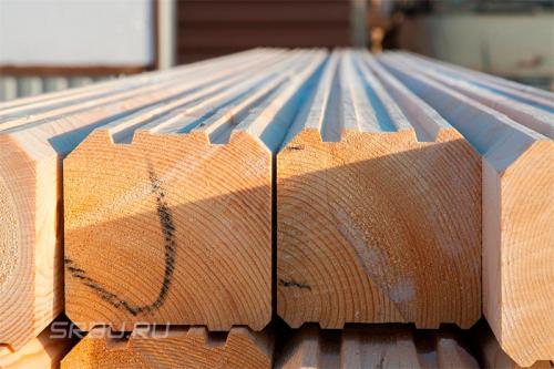 Брус профилированный или клееный брус. Сухой профилированный брус 09