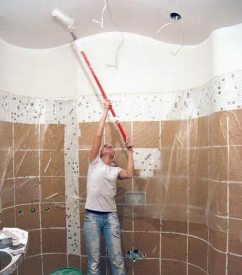 Краска для потолка в ванной комнате, какая лучше. Как выбрать краску для ванной комнаты? 03