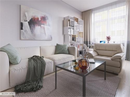 Современный светлый дизайн квартиры 07