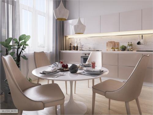 Современный светлый дизайн квартиры 01