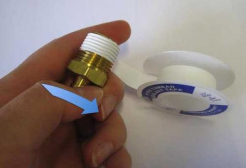 Как правильно наматывать ленту фум на резьбу. Фум лента —, как наматывать на резьбу 02