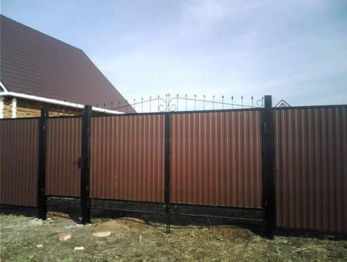 Распашные ворота своими руками из профнастила. Процесс изготовления ворот из профнастила своими руками