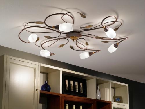 Софиты потолочные размеры. Вариант 1: центральная люстра