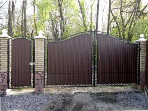 Ворота распашные из профнастила своими руками чертежи. Ворота из профнастила — 135 фото, как установить своими руками разные типы ворот