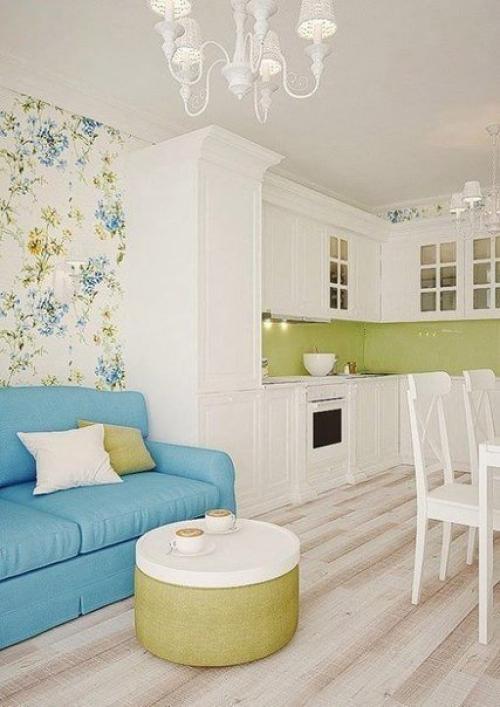 Дизайн кухни-гостиной 02